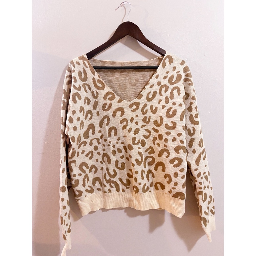 SHEIN Leopard over sized sweater L